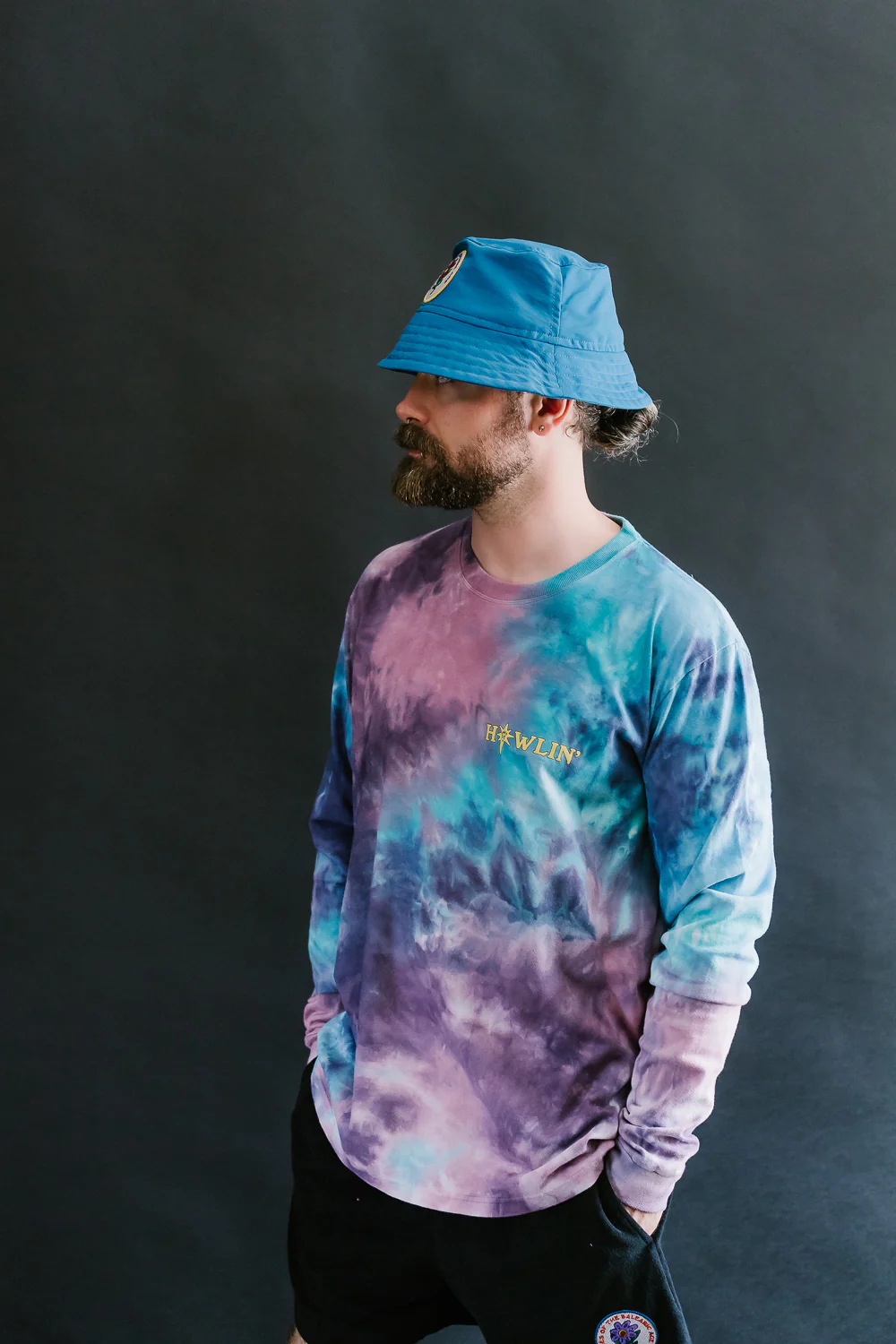 Howlin' Tie Dye T-Shirt Long Sleeve - Night Mix - Image 11