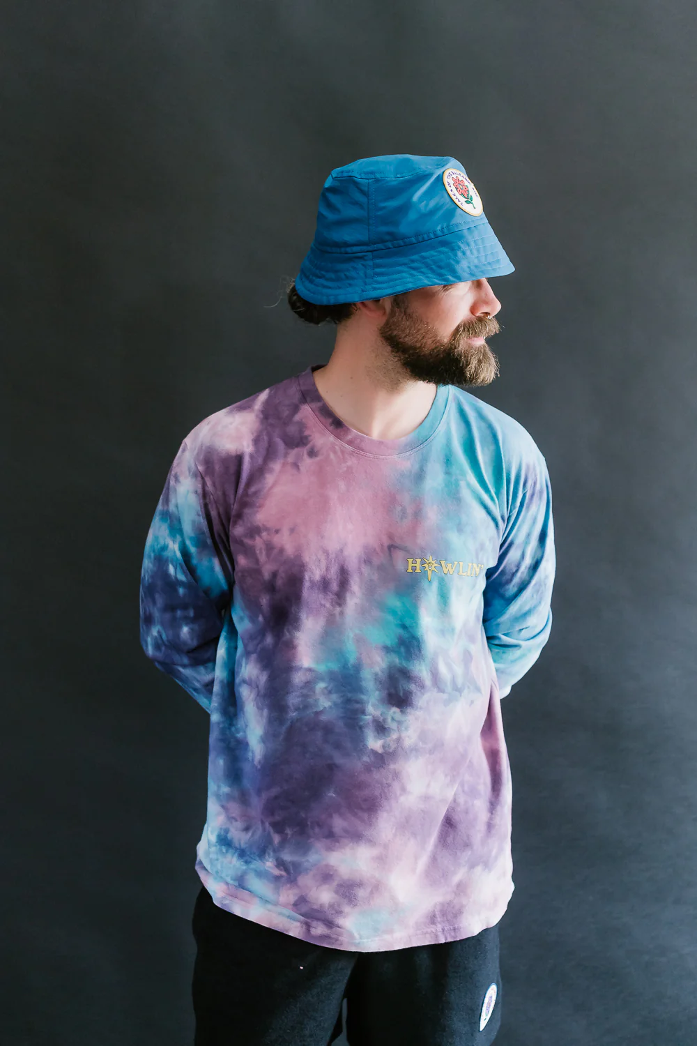 Howlin' Tie Dye T-Shirt Long Sleeve - Night Mix - Image 16