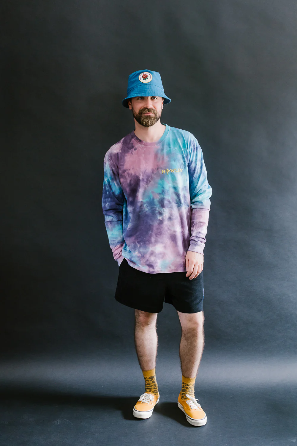 Howlin' Tie Dye T-Shirt Long Sleeve - Night Mix - Image 6
