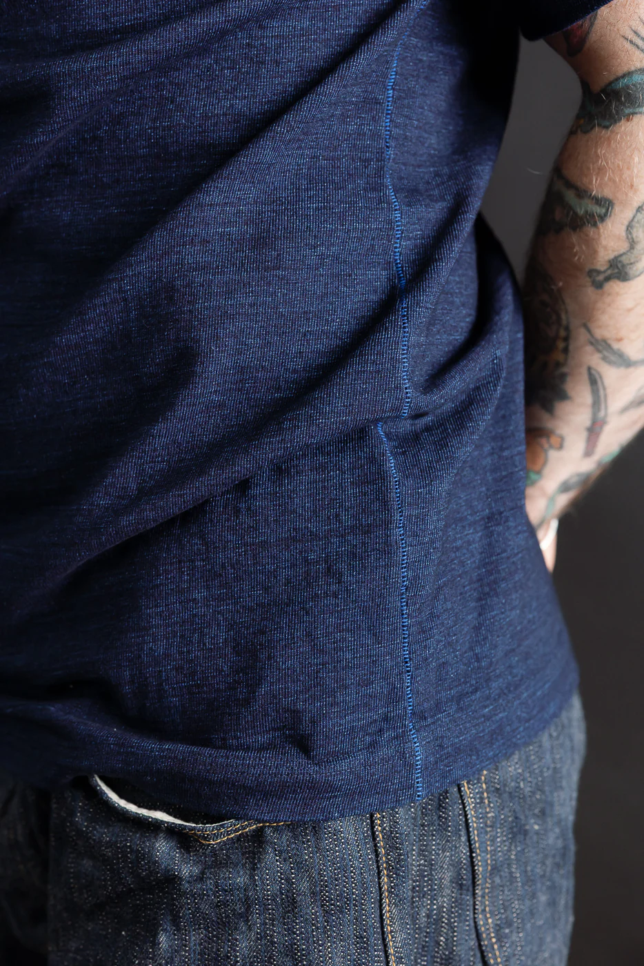 Shinkai Heavy T-Shirt - Indigo Dye - Image 20