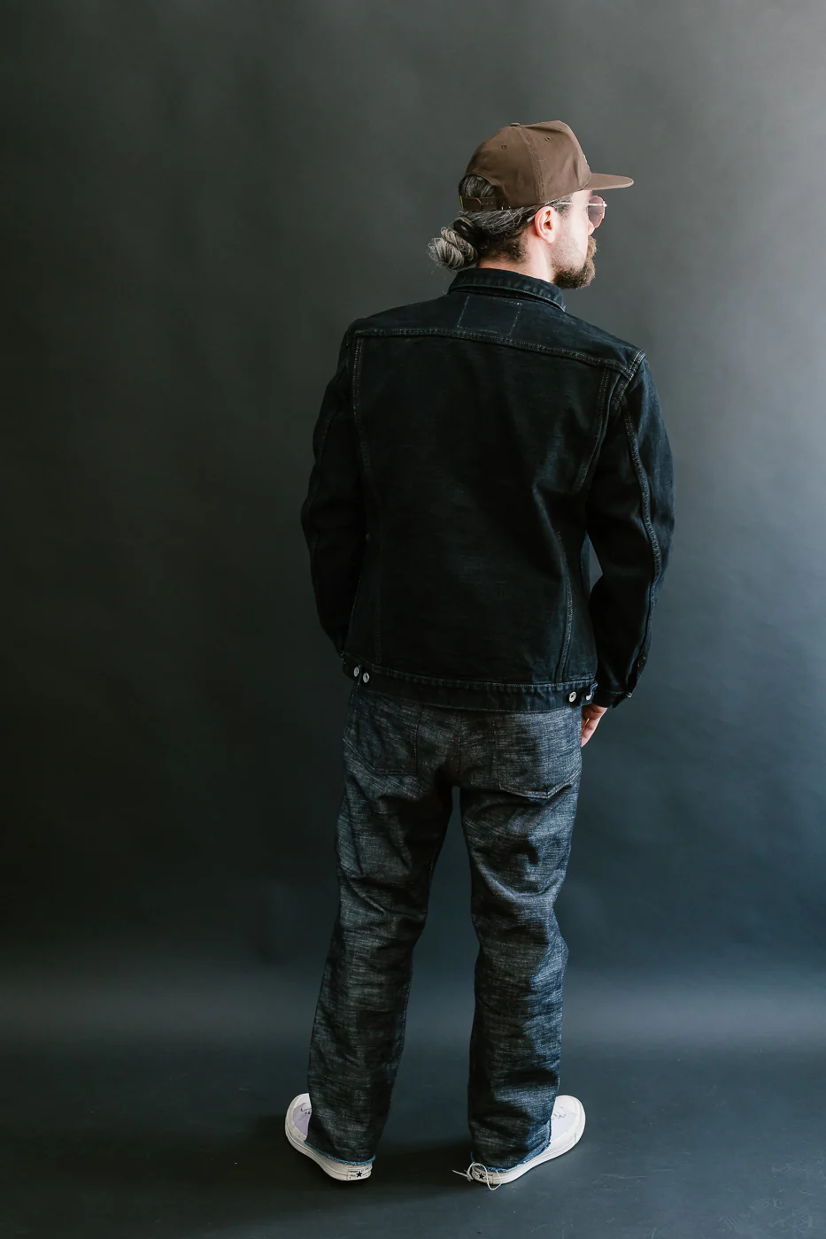 IH-526Lod - 19oz Left-Hand Twill Selvedge Denim Type III Jacket -  Indigo Overdyed Black - Image 10