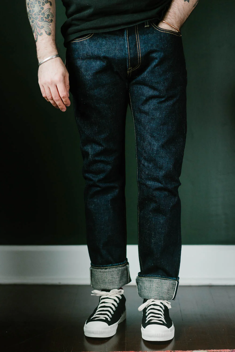 IH-555S-18 - 18oz Vintage Selvedge Denim Super Slim Cut Jeans - Indigo - Image 11