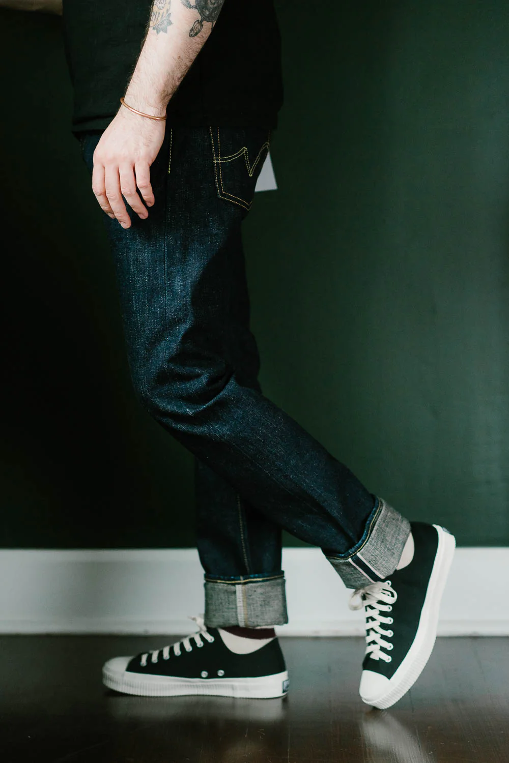 IH-555S-18 - 18oz Vintage Selvedge Denim Super Slim Cut Jeans - Indigo - Image 12