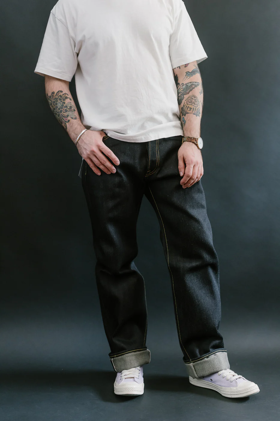 IH-634-XHS - 25oz Selvedge Denim Straight Cut Jeans - Indigo - Image 10
