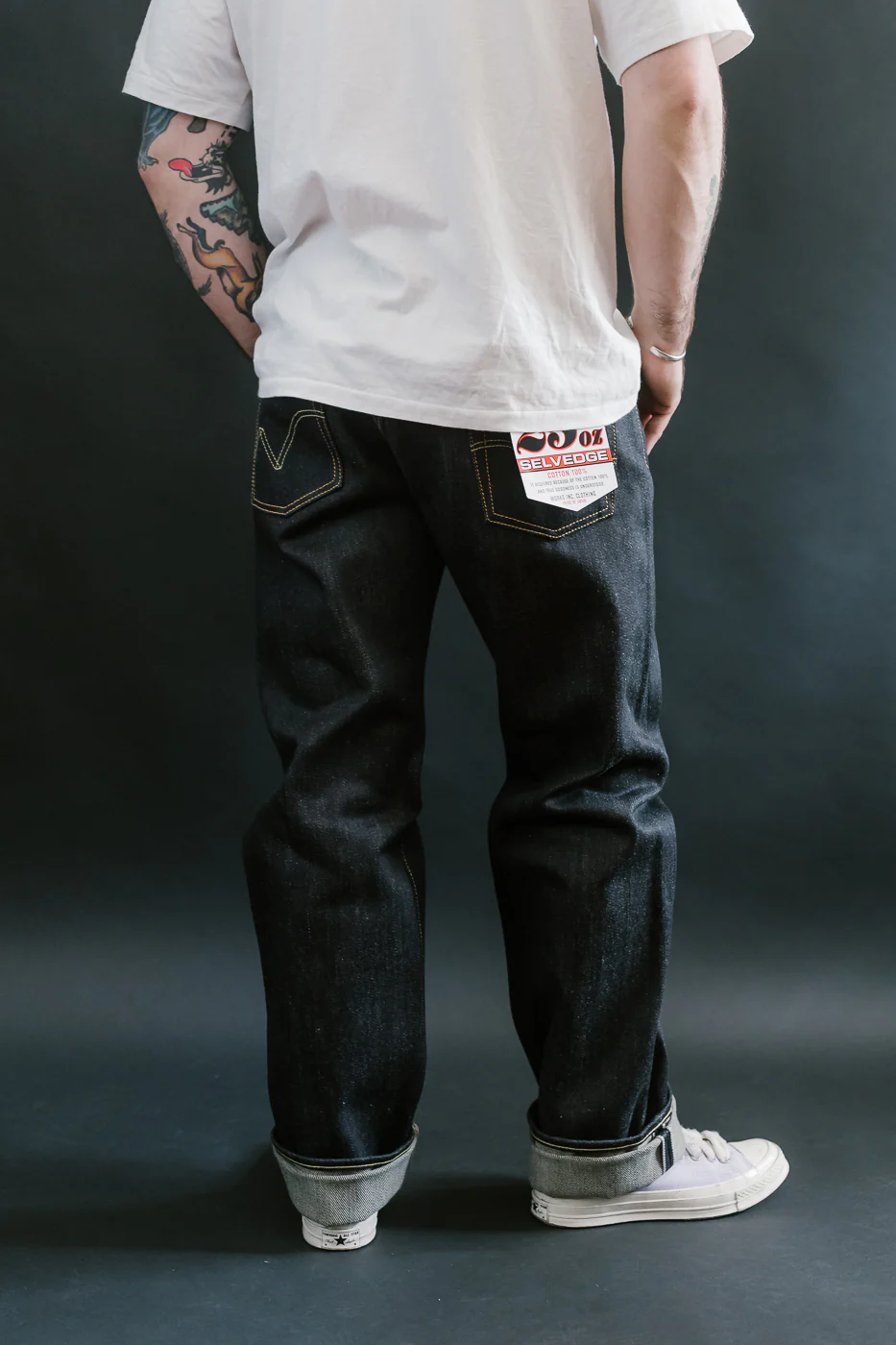 IH-634-XHS - 25oz Selvedge Denim Straight Cut Jeans - Indigo - Image 12