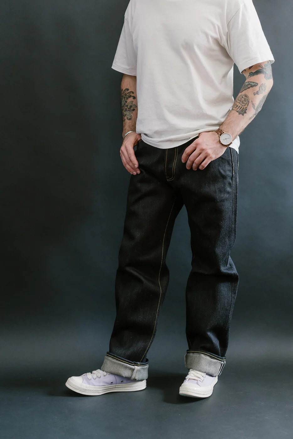 IH-634-XHS - 25oz Selvedge Denim Straight Cut Jeans - Indigo - Image 14