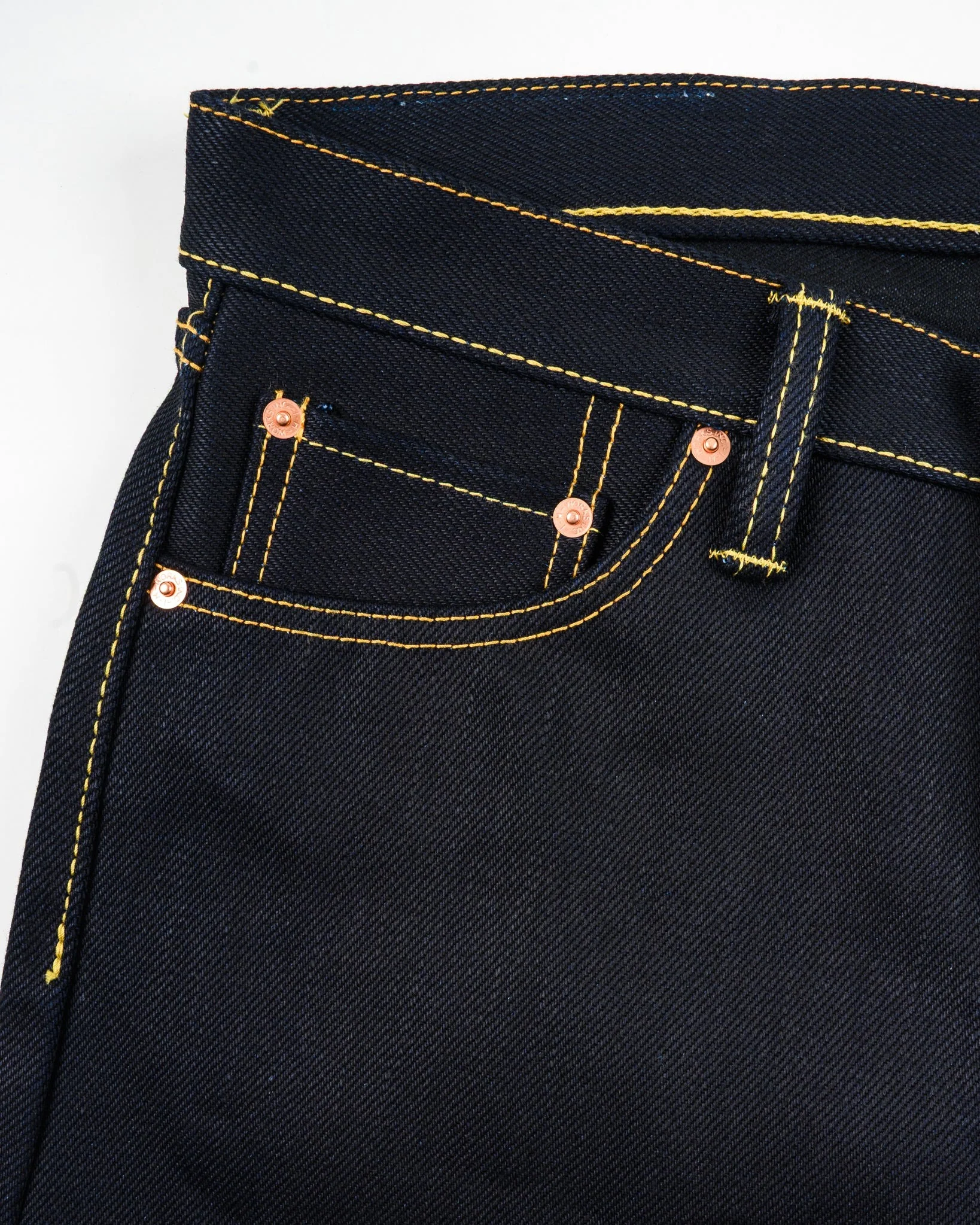 IH-634-XHSib - 25oz Selvedge Denim Straight Cut Jeans - Indigo/Black - Image 4