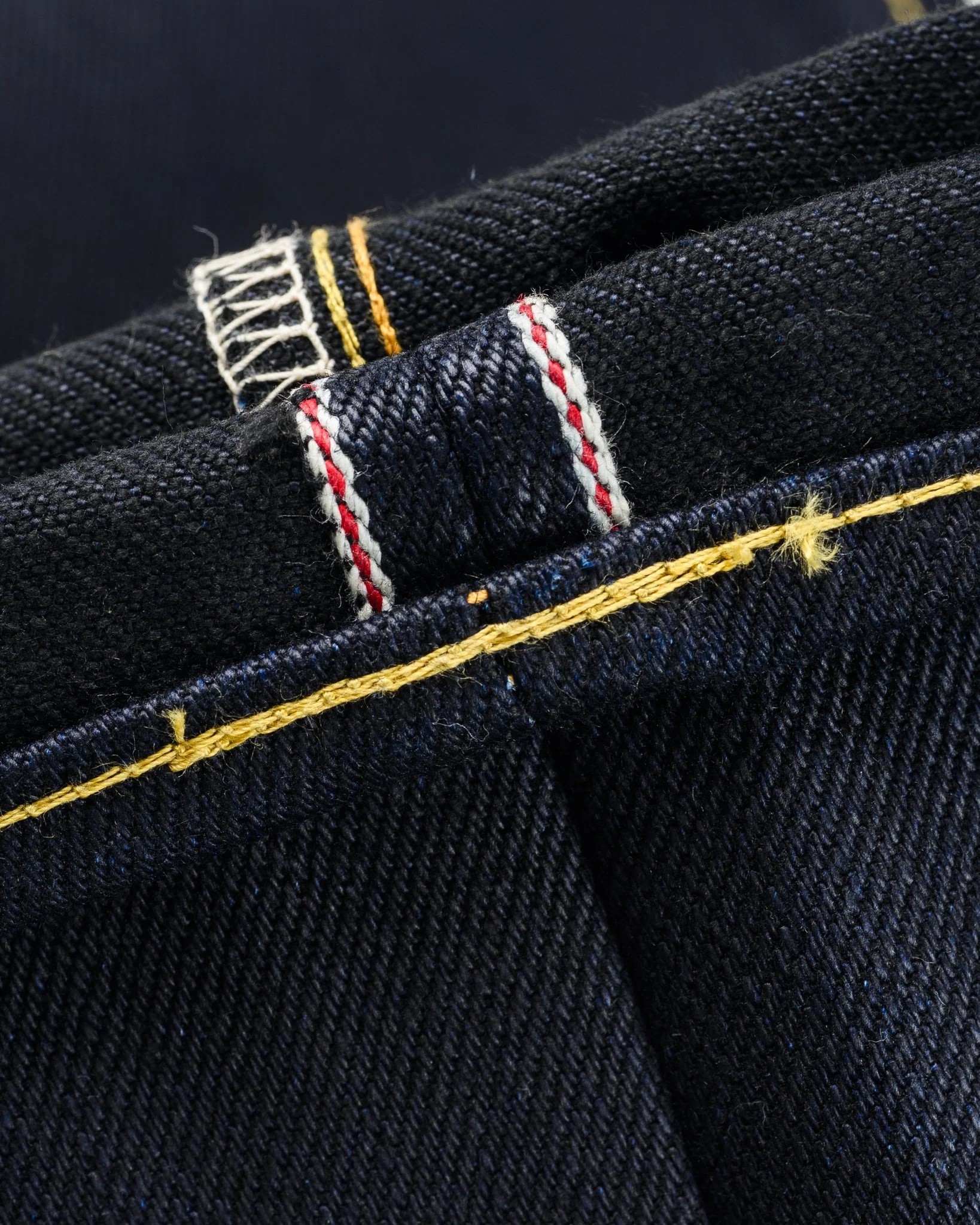 IH-634-XHSib - 25oz Selvedge Denim Straight Cut Jeans - Indigo/Black - Image 5
