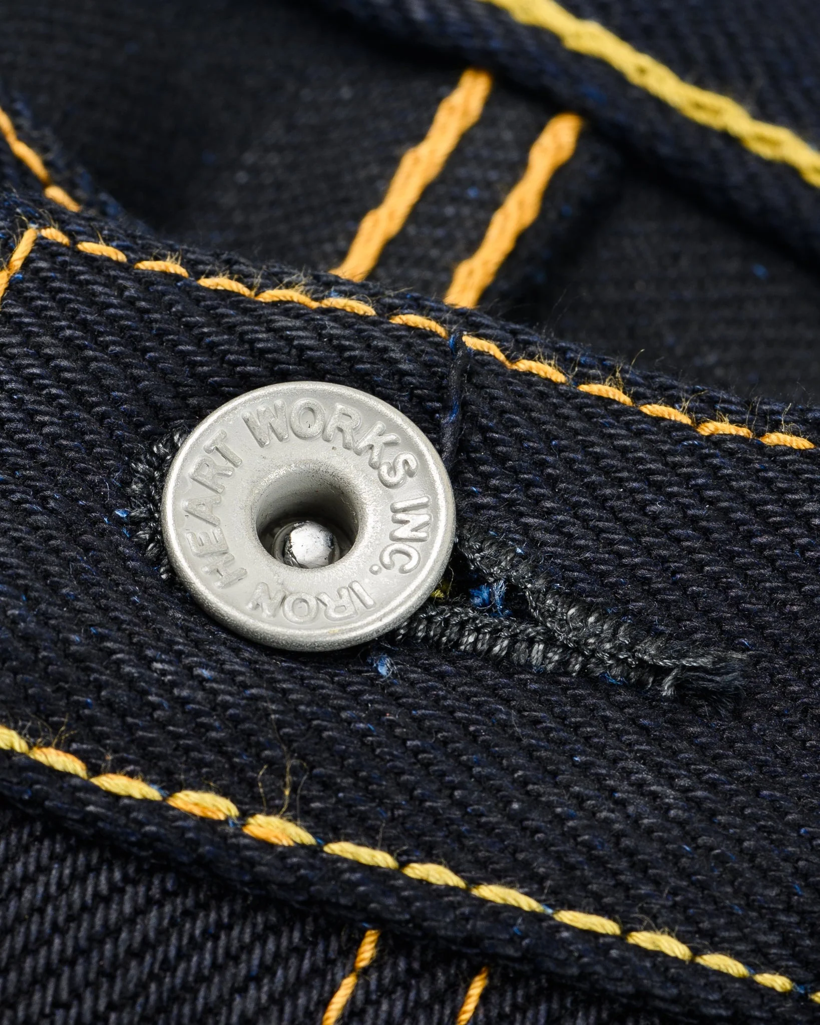 IH-634-XHSib - 25oz Selvedge Denim Straight Cut Jeans - Indigo/Black - Image 7
