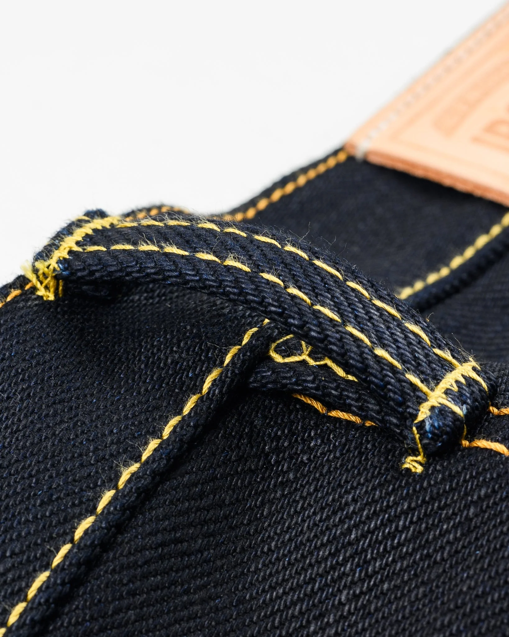 IH-634-XHSib - 25oz Selvedge Denim Straight Cut Jeans - Indigo/Black - Image 9