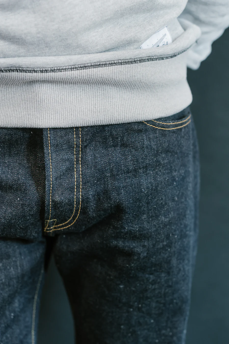 IH-634N - 17oz Selvedge Denim Straight Cut Jeans - Natural Indigo - Image 17