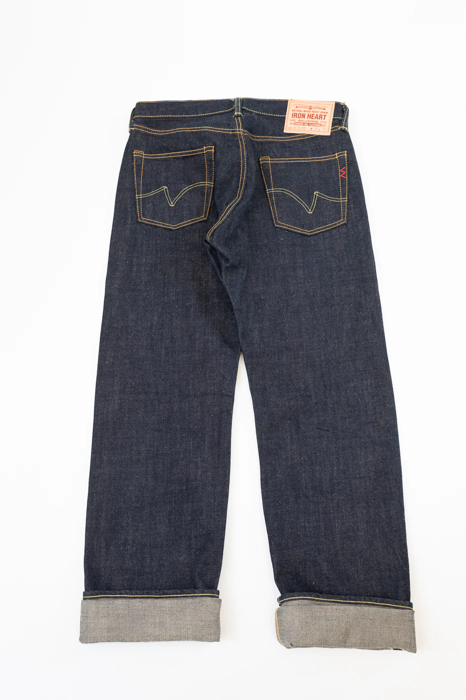 IH-634N - 17oz Selvedge Denim Straight Cut Jeans - Natural Indigo - Image 6