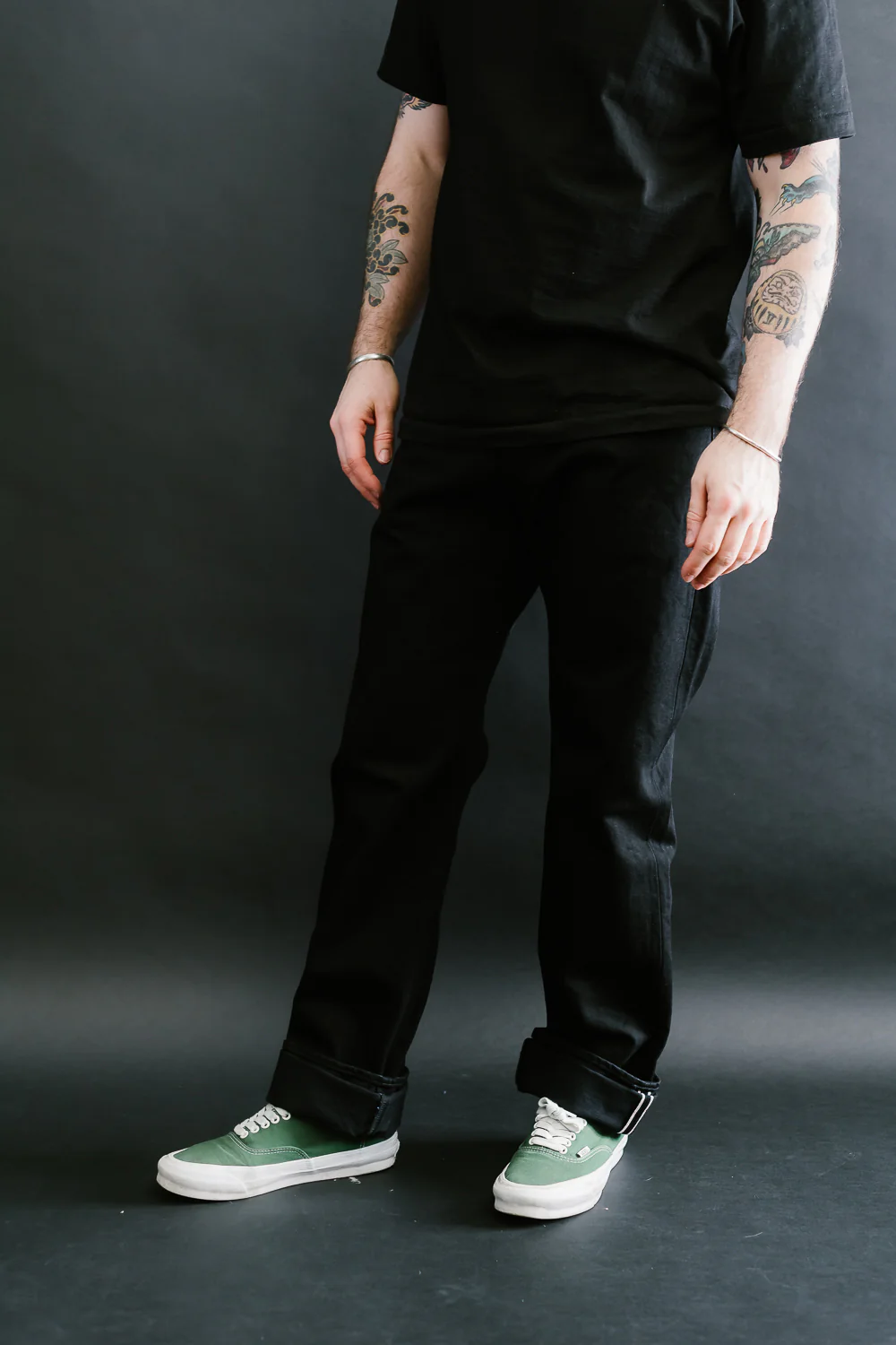 IH-634S-142bb - 14oz Selvedge Denim Straight Cut Jeans - Black/Black - Image 16