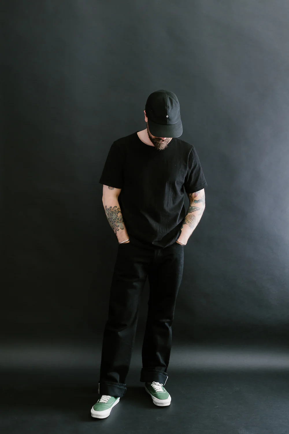 IH-634S-142bb - 14oz Selvedge Denim Straight Cut Jeans - Black/Black - Image 7