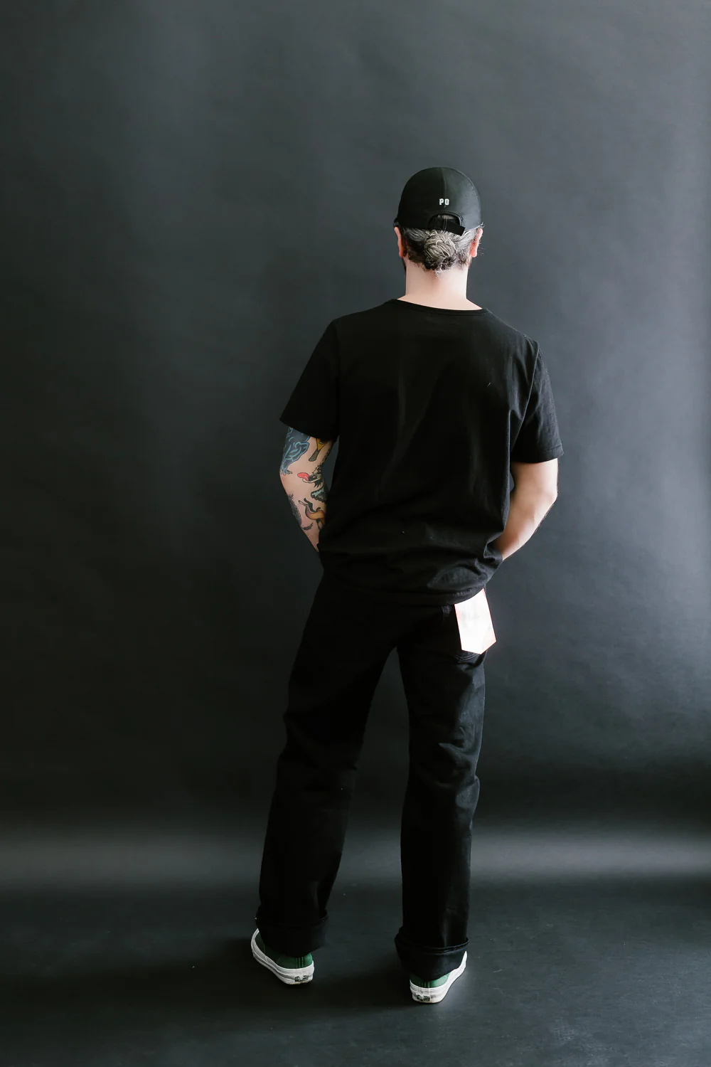 IH-634S-142bb - 14oz Selvedge Denim Straight Cut Jeans - Black/Black - Image 9