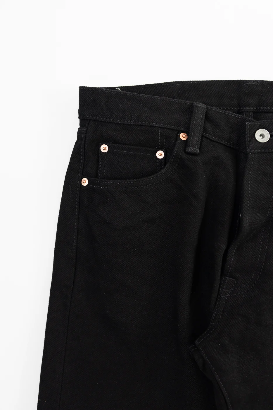 IH-634S-SBG - 21oz Selvedge Denim Straight Cut - Superblack (Fades to Grey) - Image 4