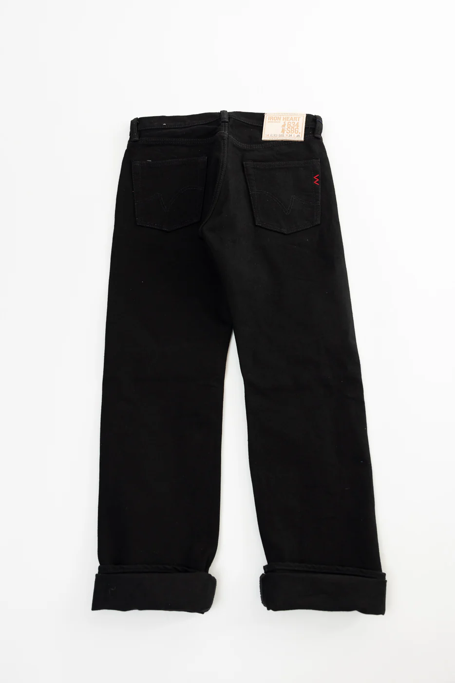 IH-634S-SBG - 21oz Selvedge Denim Straight Cut - Superblack (Fades to Grey) - Image 6