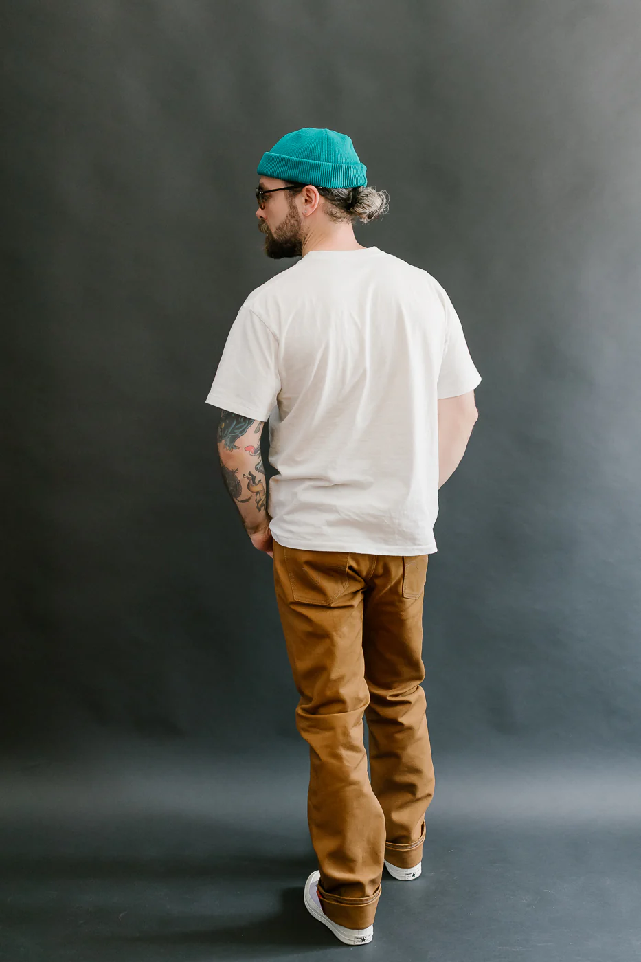 IH-666D - 17oz Duck Slim Straight Cut Jeans - Brown - Image 9