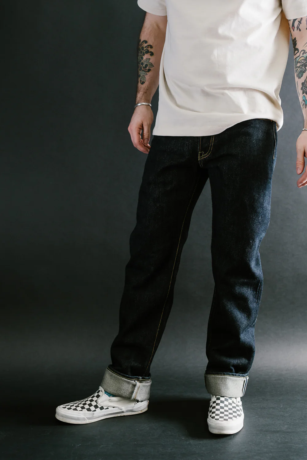 IH-666S-21 - 21oz Selvedge Denim Slim Straight Cut Jeans - Indigo - Image 12