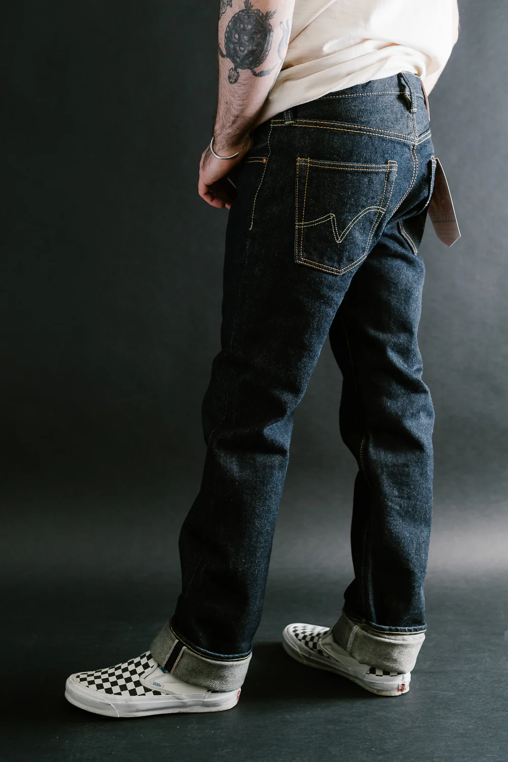 IH-666S-21 - 21oz Selvedge Denim Slim Straight Cut Jeans - Indigo - Image 13