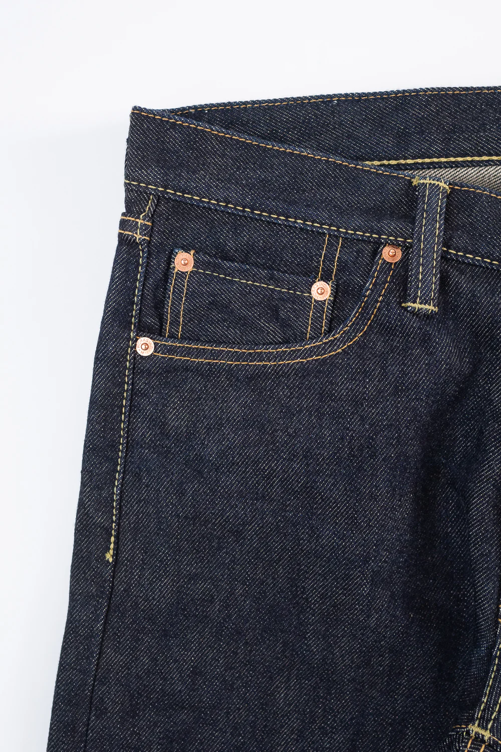 IH-666S-21 - 21oz Selvedge Denim Slim Straight Cut Jeans - Indigo - Image 4