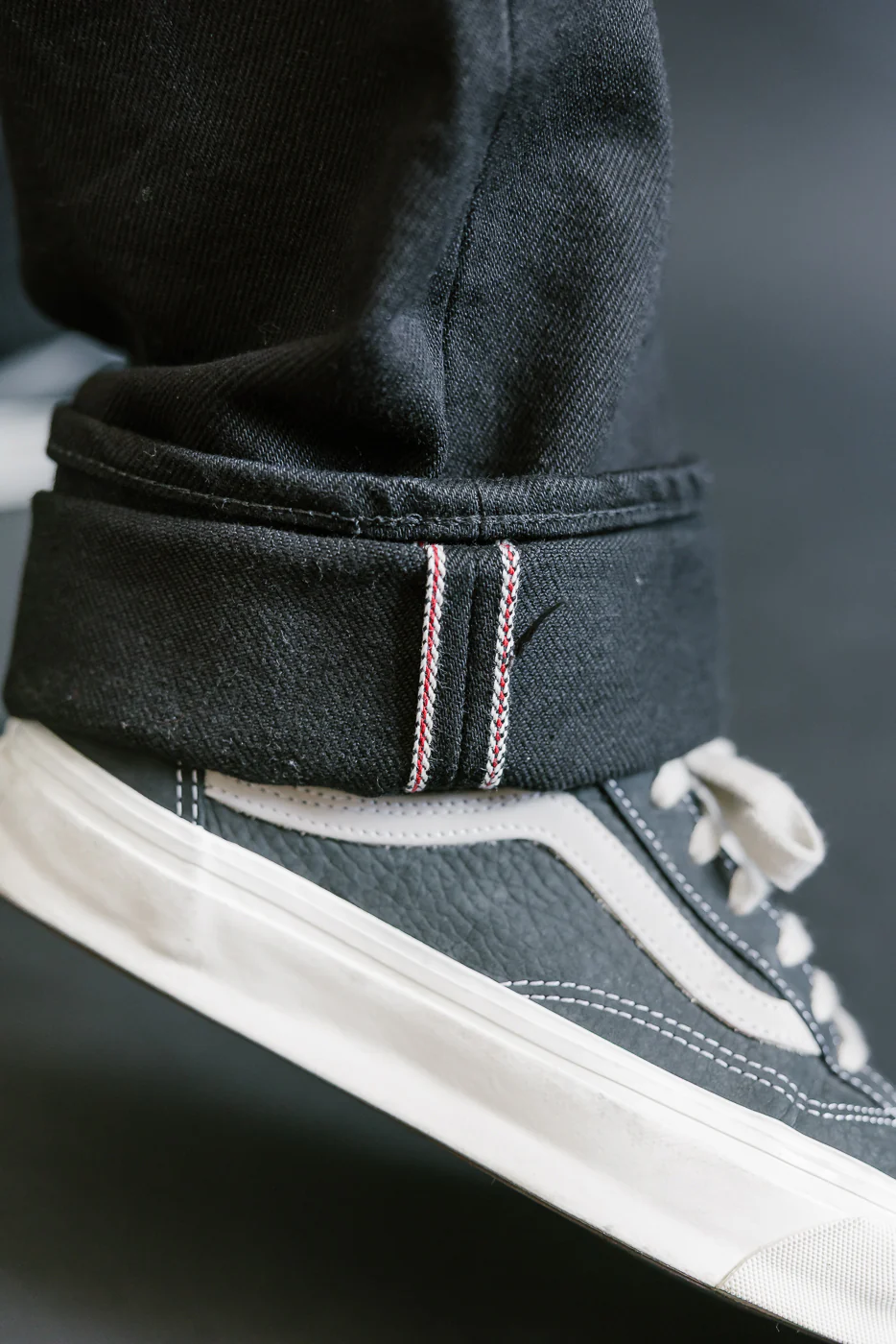 IH-666S-SBG - 21oz Selvedge Denim Slim Straight - Superblack (Fades to Grey) - Image 20