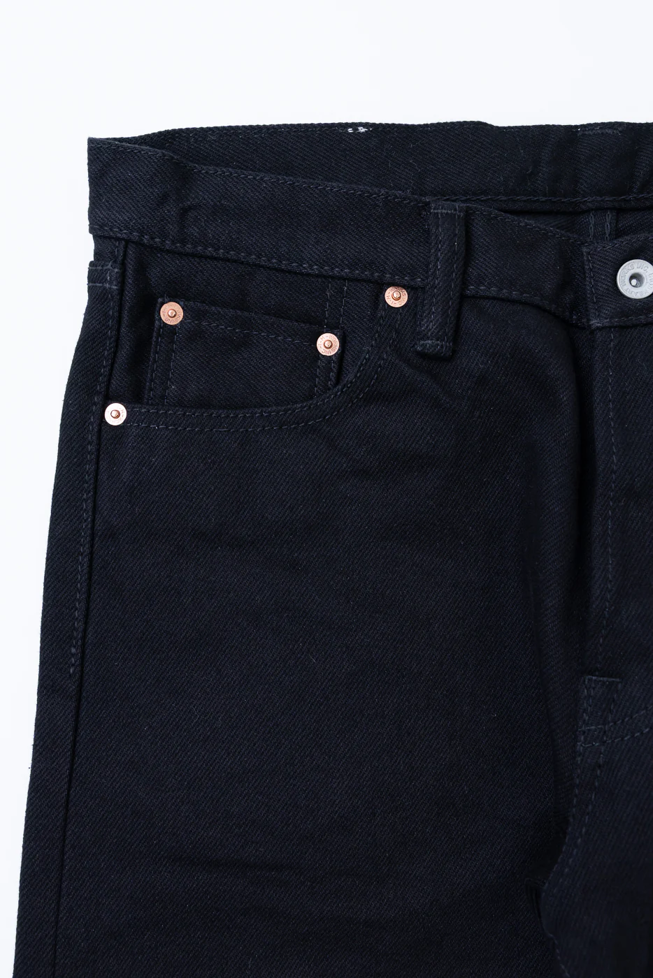 IH-666S-SBG - 21oz Selvedge Denim Slim Straight - Superblack (Fades to Grey) - Image 4