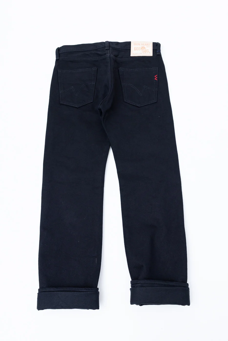 IH-666S-SBG - 21oz Selvedge Denim Slim Straight - Superblack (Fades to Grey) - Image 6