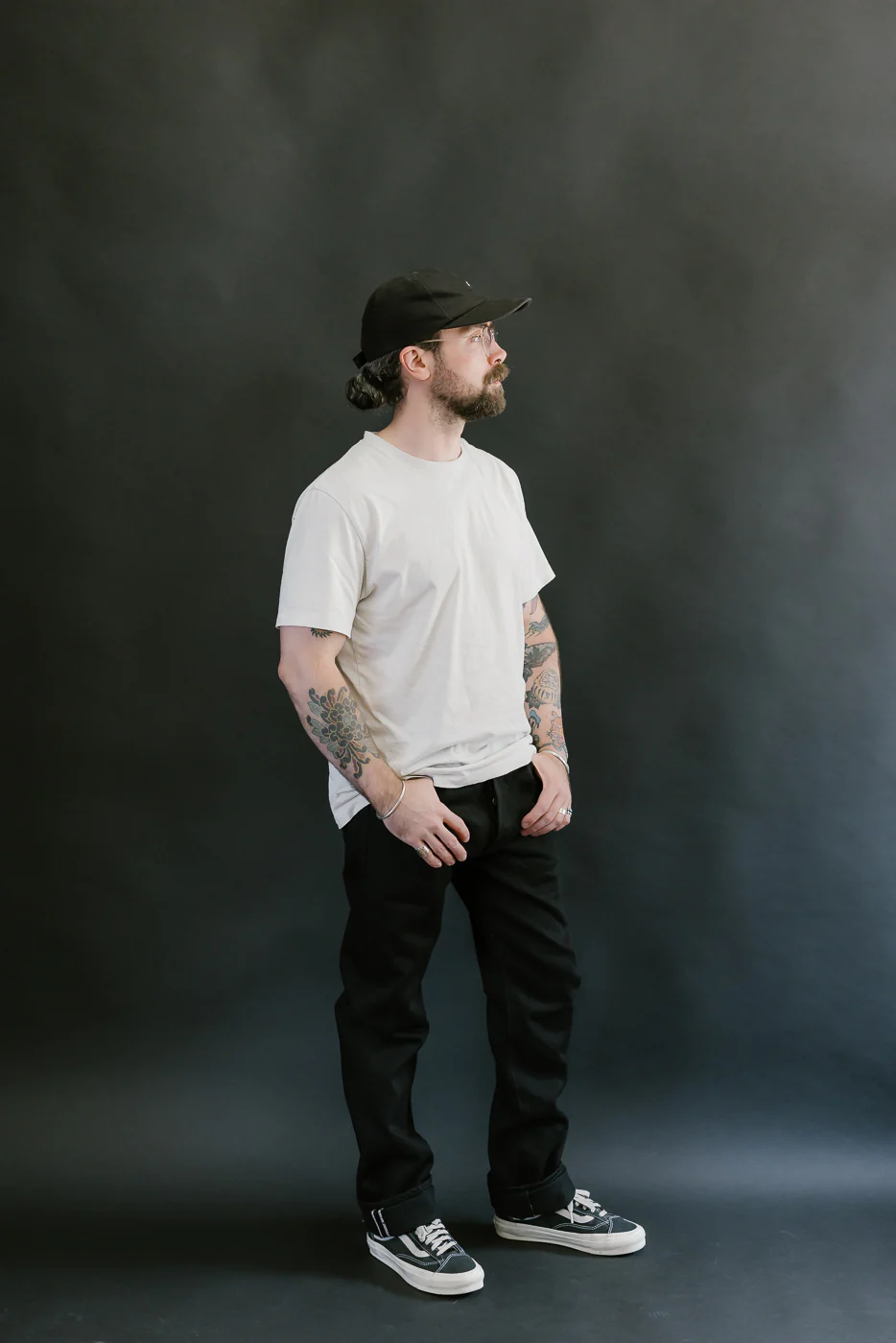 IH-666S-SBG - 21oz Selvedge Denim Slim Straight - Superblack (Fades to Grey) - Image 8