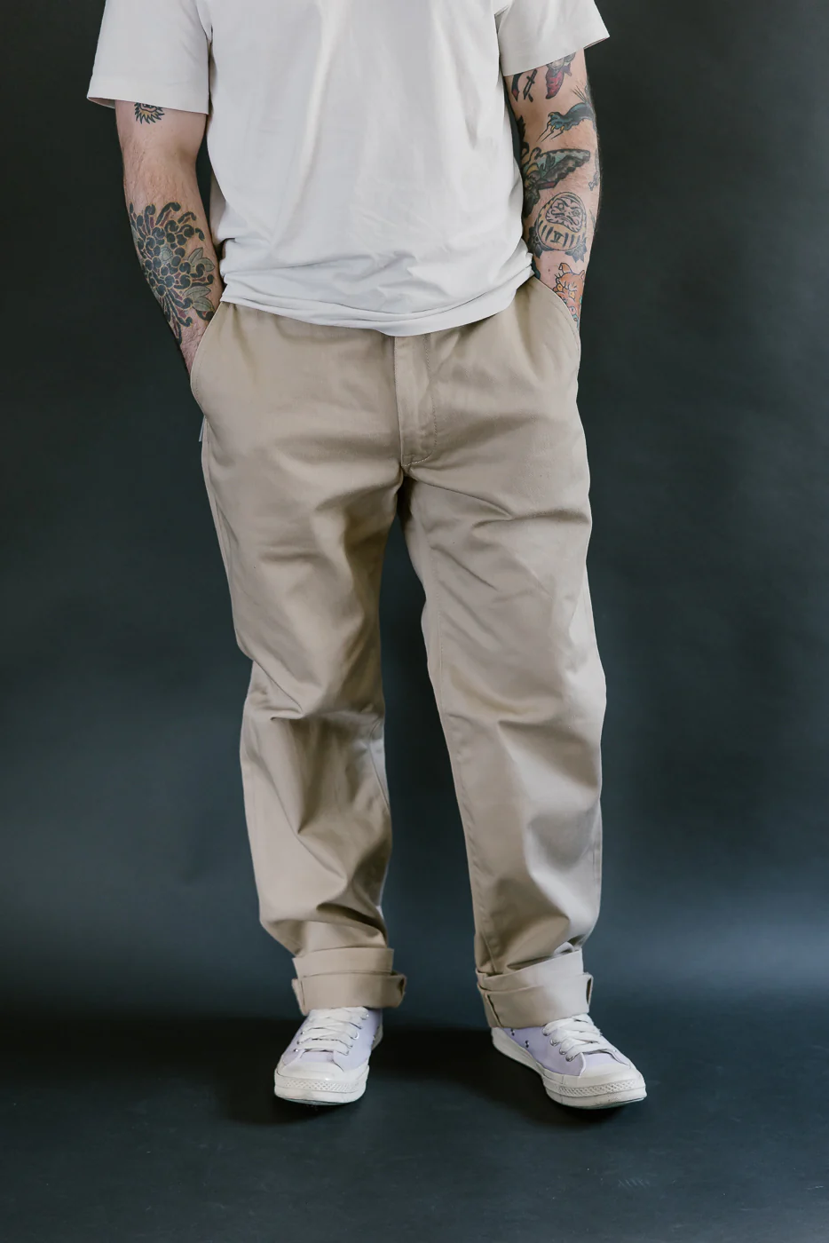 IH-731-KHA - 12oz Heavy Cotton Relaxed Fit Chinos - Khaki - Image 12