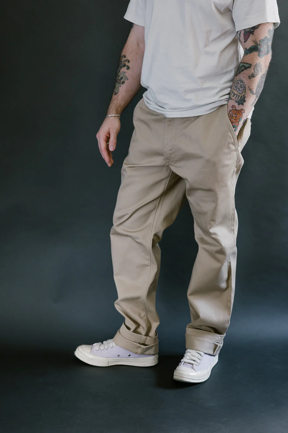 IH-731-KHA - 12oz Heavy Cotton Relaxed Fit Chinos - Khaki - Image 16
