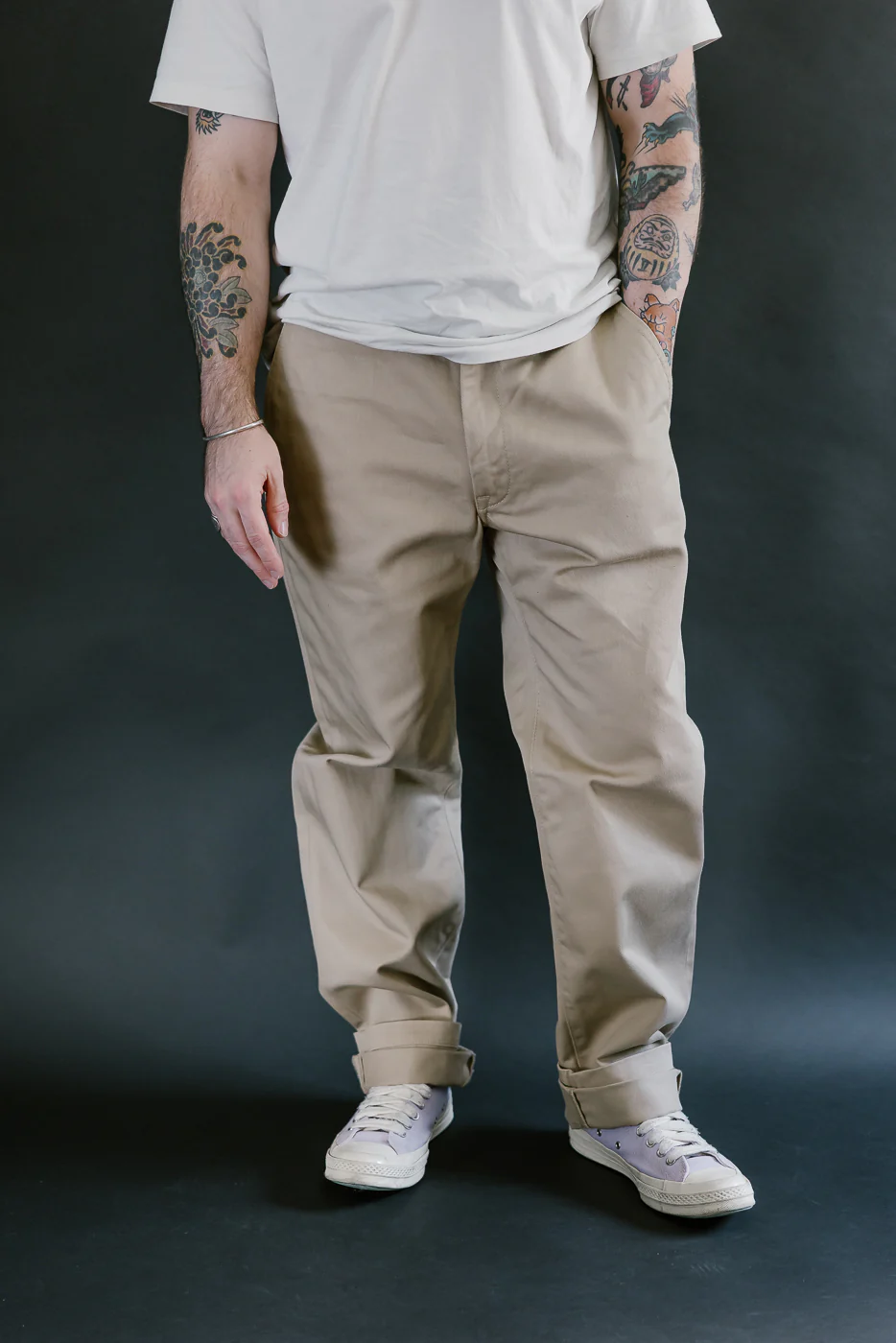 IH-731-KHA - 12oz Heavy Cotton Relaxed Fit Chinos - Khaki - Image 17