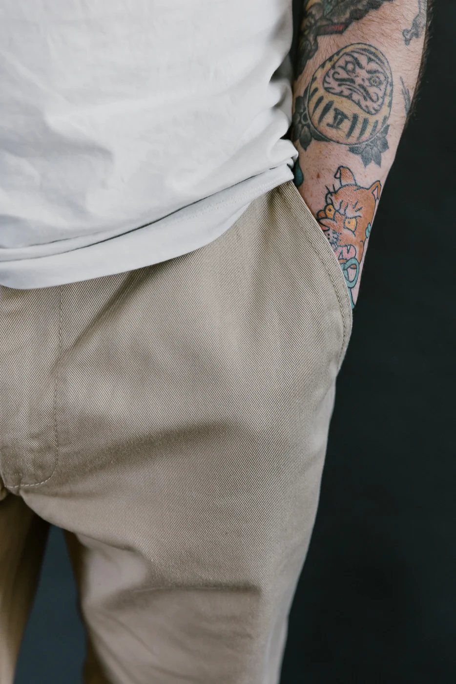 IH-731-KHA - 12oz Heavy Cotton Relaxed Fit Chinos - Khaki - Image 18