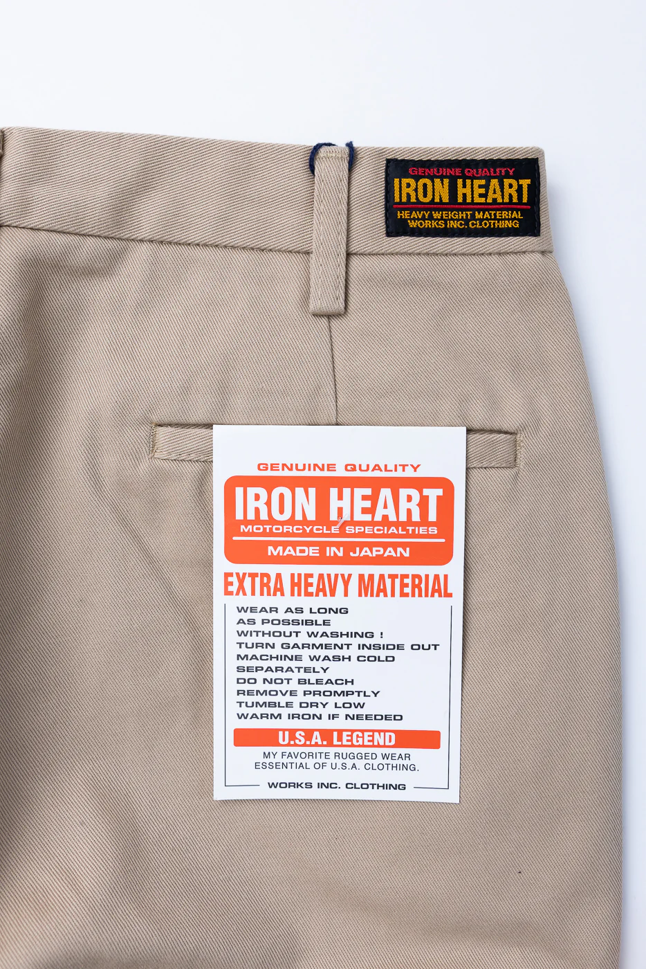 IH-731-KHA - 12oz Heavy Cotton Relaxed Fit Chinos - Khaki - Image 2