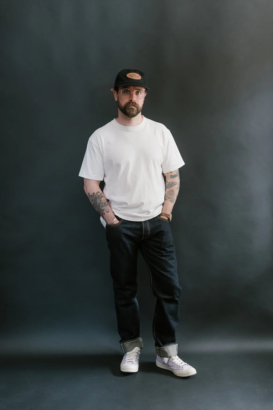 IH-777N - 17oz Selvedge Denim Slim Tapered Cut Jeans - Natural Indigo - Image 7