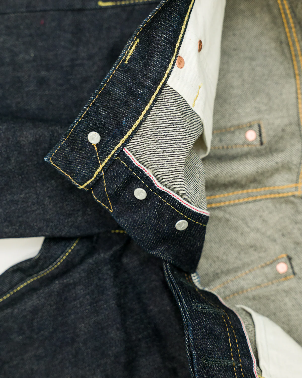 IH-777S-142 - 14oz Selvedge Denim Slim Tapered Jeans - Indigo - Image 4