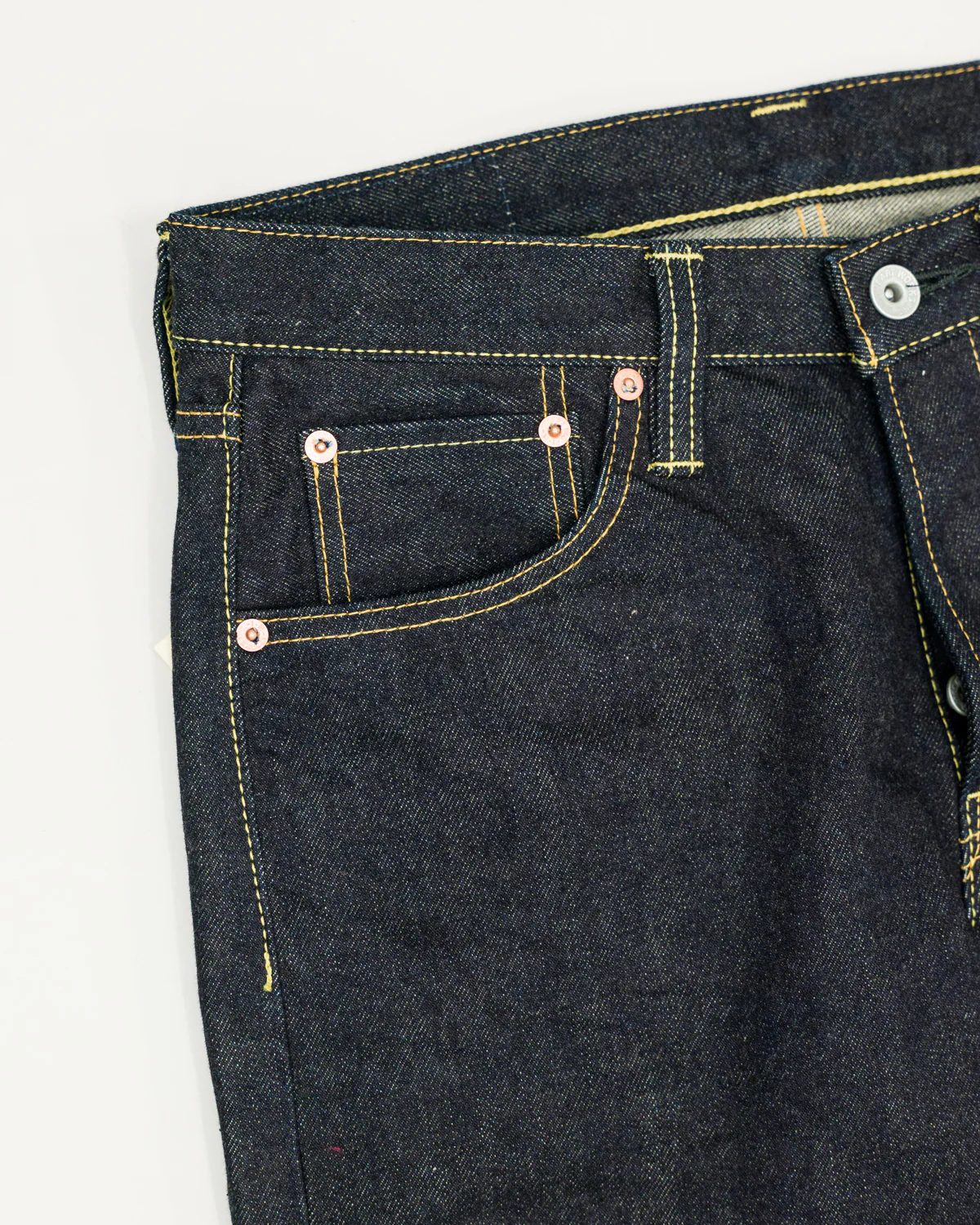 IH-777S-142 - 14oz Selvedge Denim Slim Tapered Jeans - Indigo - Image 5
