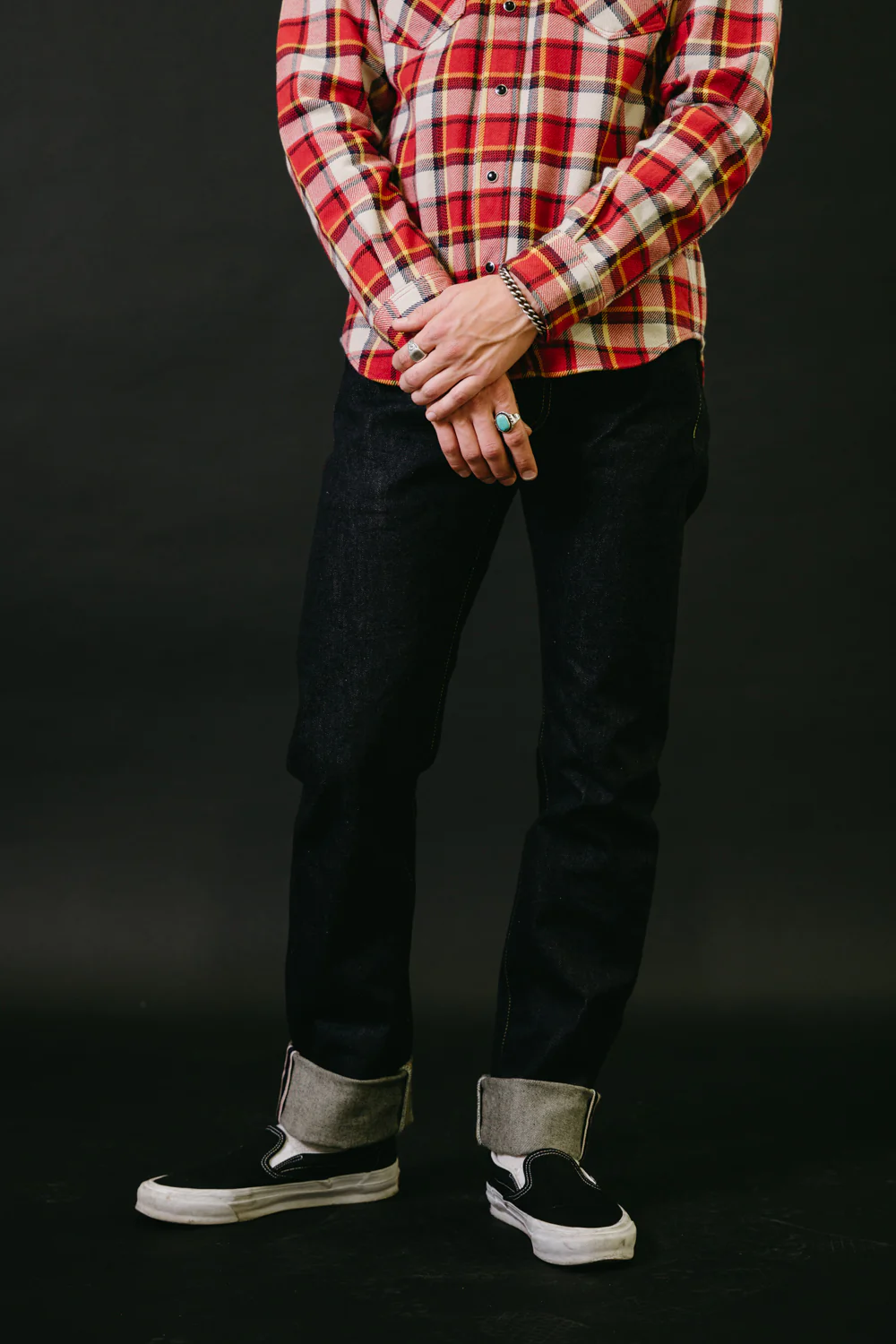 IH-777S-142 - 14oz Selvedge Denim Slim Tapered Jeans - Indigo - Image 8
