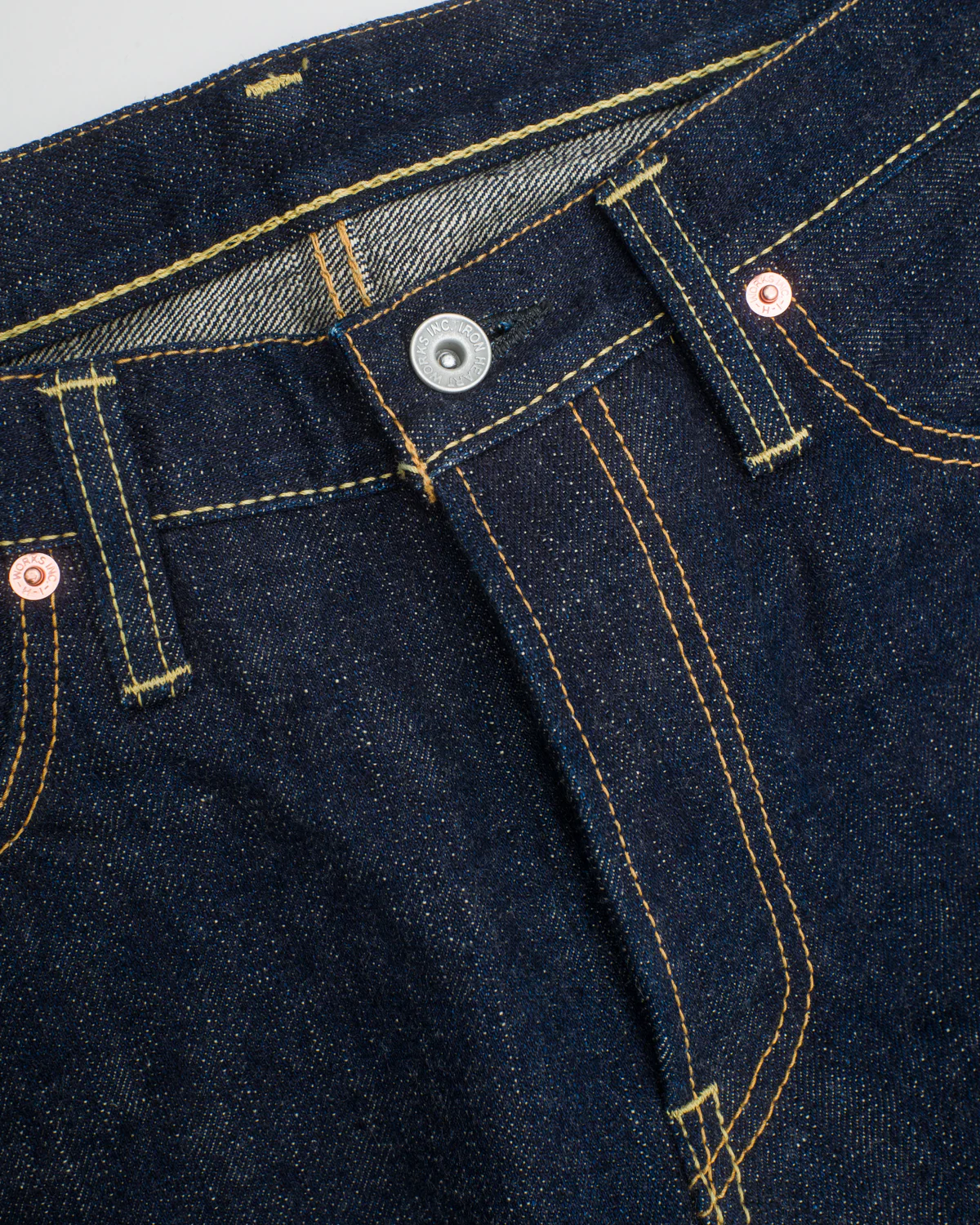 IH-777S-18 - 18oz Vintage Selvedge Denim Slim Tapered Cut Jeans - Indigo - Image 4