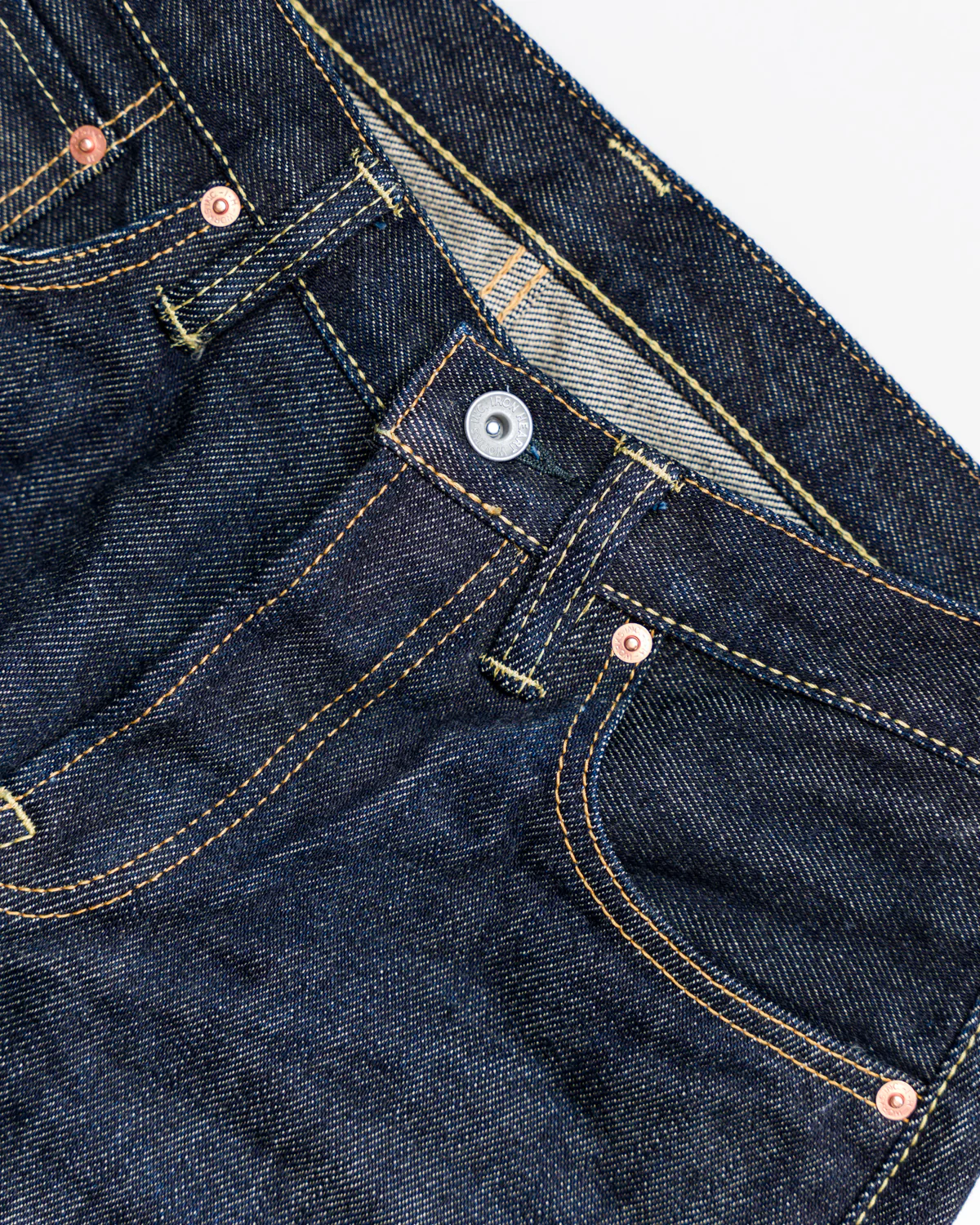 IH-777S-21 -21oz Selvedge Denim Slim Tapered - Indigo - Image 3