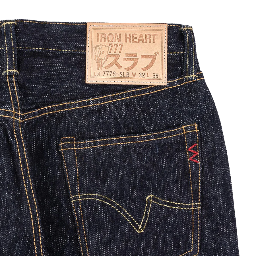 IH-777S-SLB - 16oz Slubby Selvedge Denim Slim Tapered Cut Jeans - Indigo - Image 10