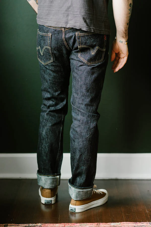 IH-777S-SLB - 16oz Slubby Selvedge Denim Slim Tapered Cut Jeans - Indigo - Image 16