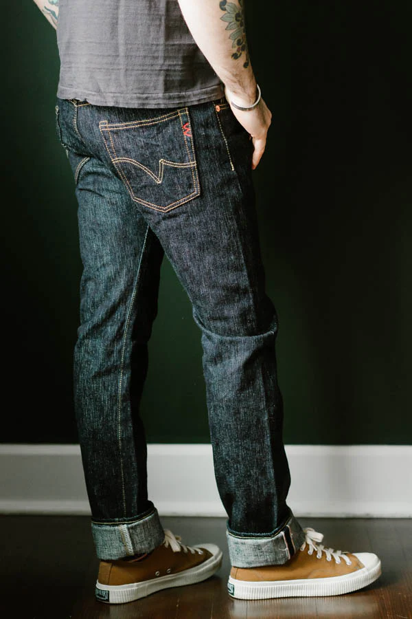 IH-777S-SLB - 16oz Slubby Selvedge Denim Slim Tapered Cut Jeans - Indigo - Image 17
