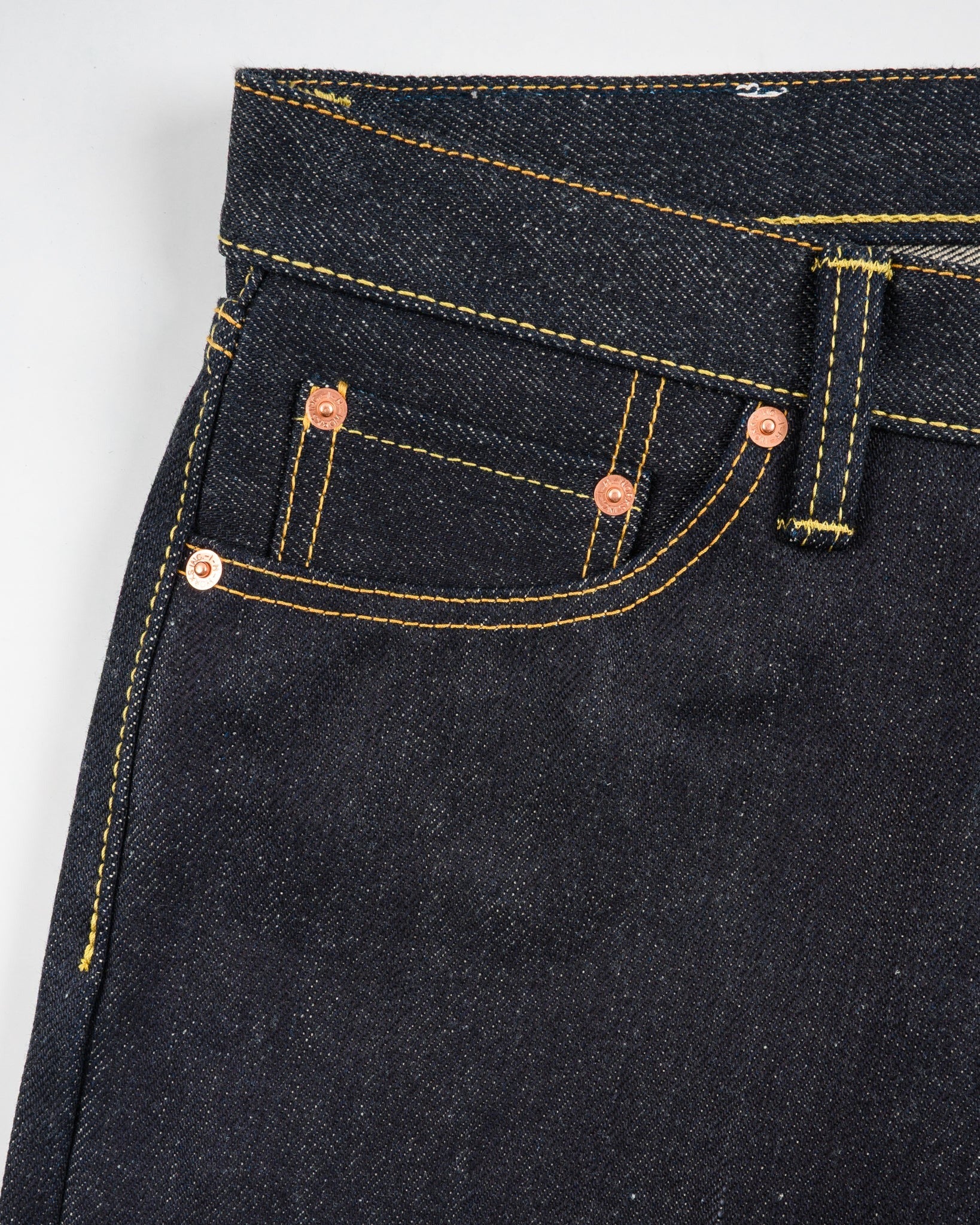 IH-888-XHS - 25oz Selvedge Denim Medium/High Rise Taper Cut Jeans - Indigo - Image 12