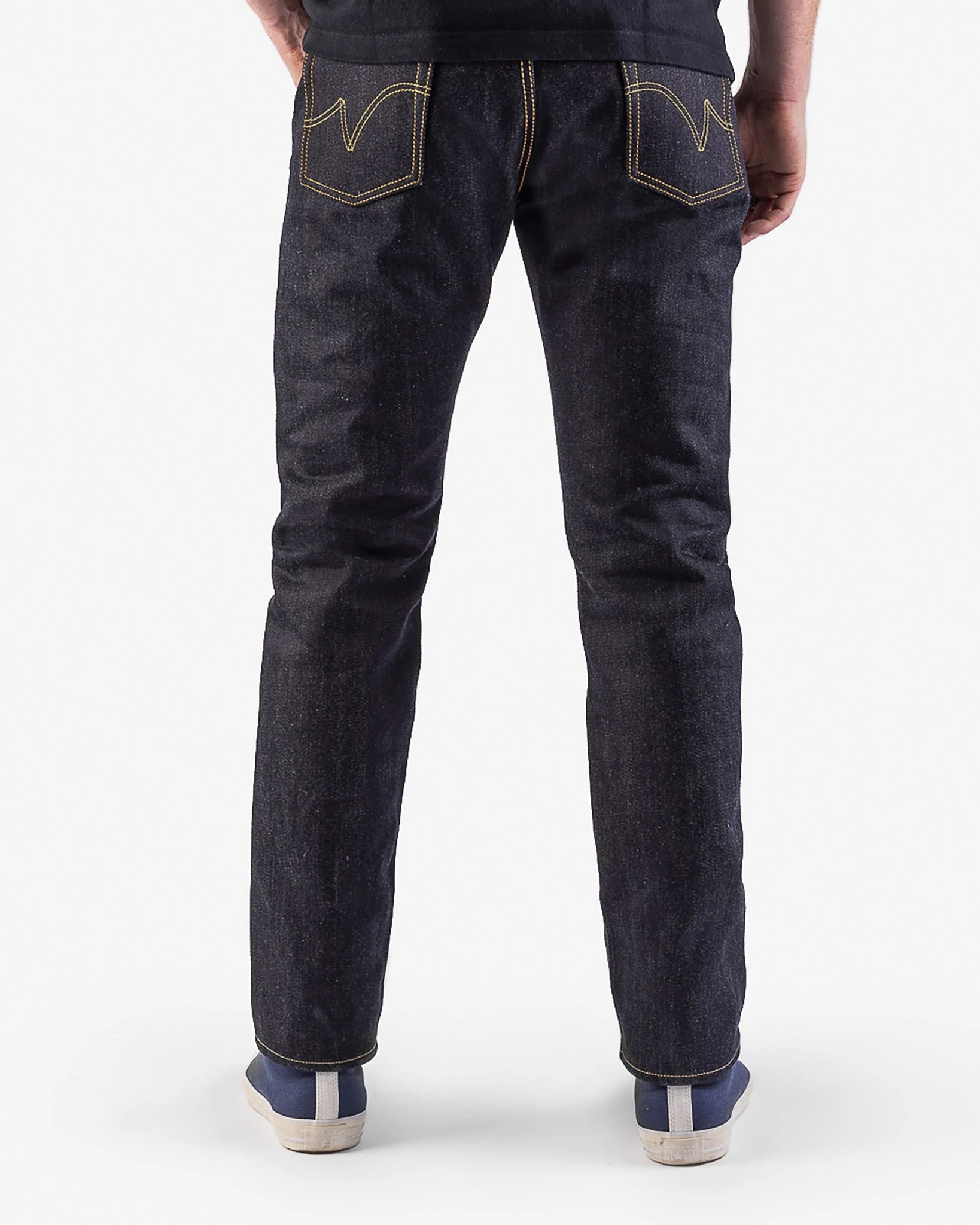 IH-888-XHS - 25oz Selvedge Denim Medium/High Rise Taper Cut Jeans - Indigo - Image 14