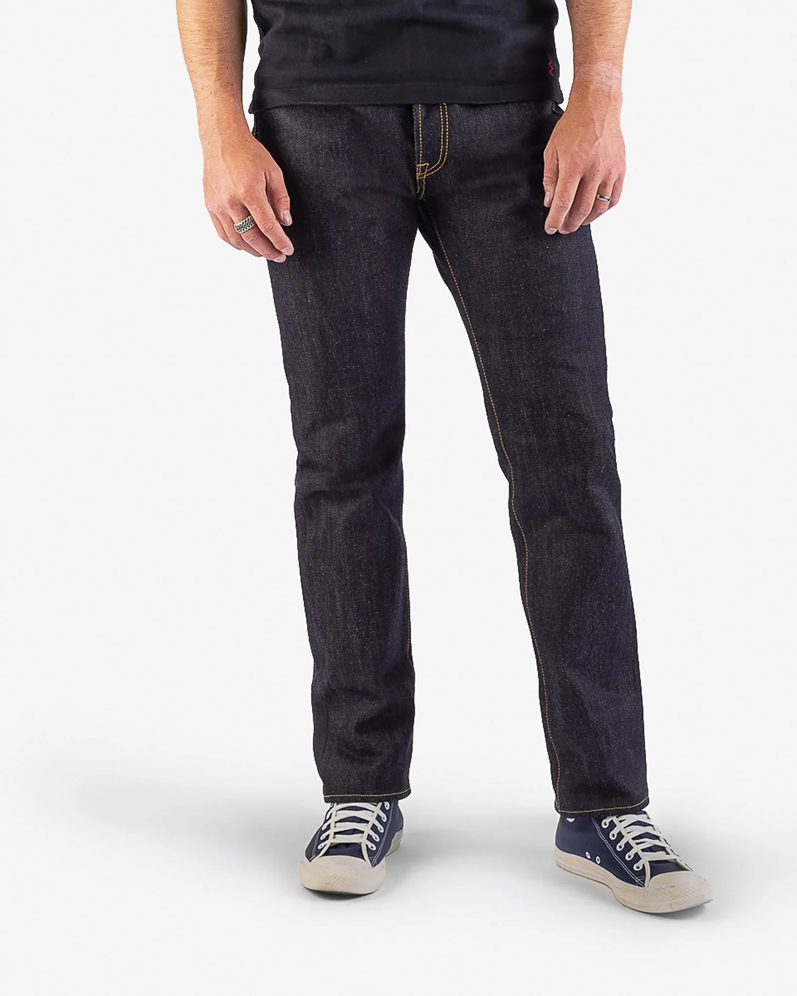 IH-888-XHS - 25oz Selvedge Denim Medium/High Rise Taper Cut Jeans - Indigo - Image 15
