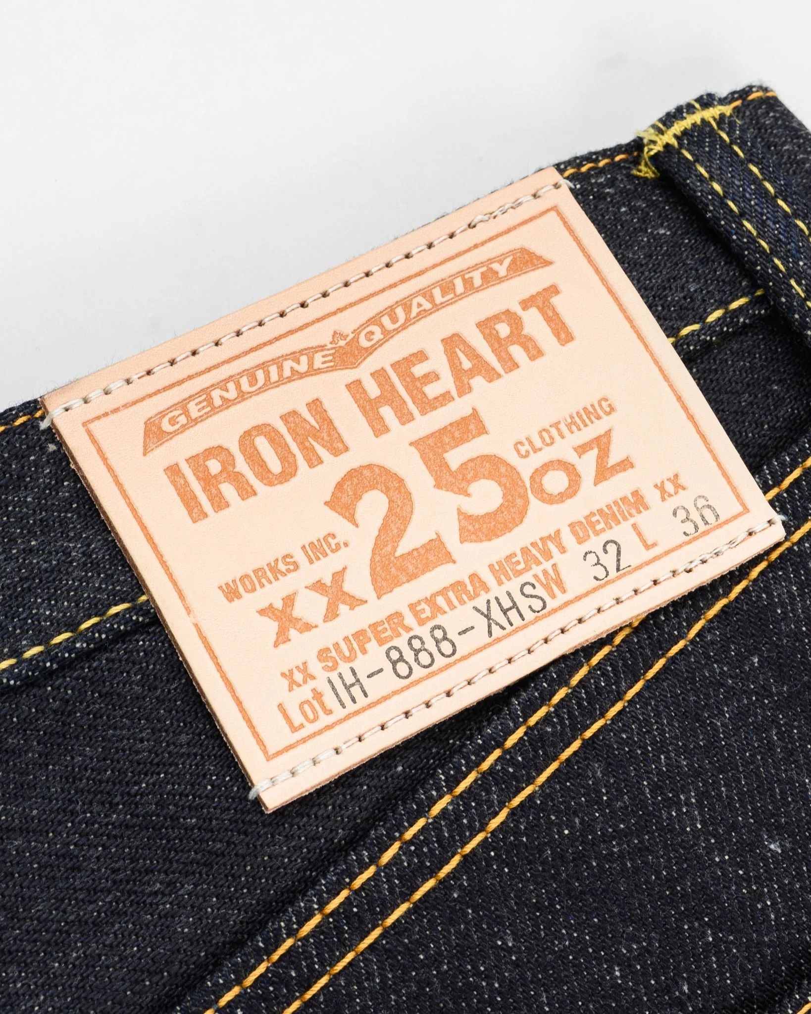 IH-888-XHS - 25oz Selvedge Denim Medium/High Rise Taper Cut Jeans - Indigo - Image 4