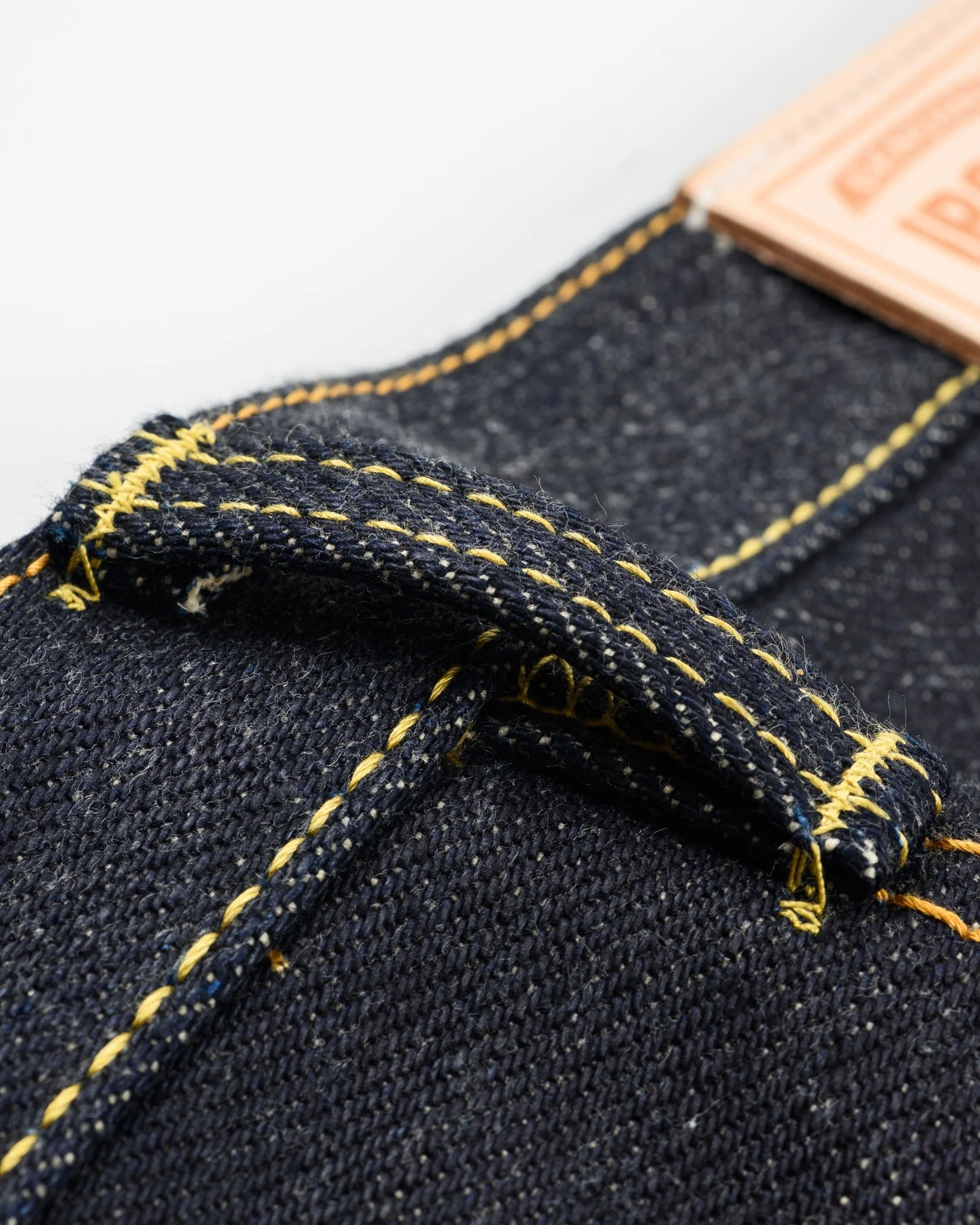 IH-888-XHS - 25oz Selvedge Denim Medium/High Rise Taper Cut Jeans - Indigo - Image 7