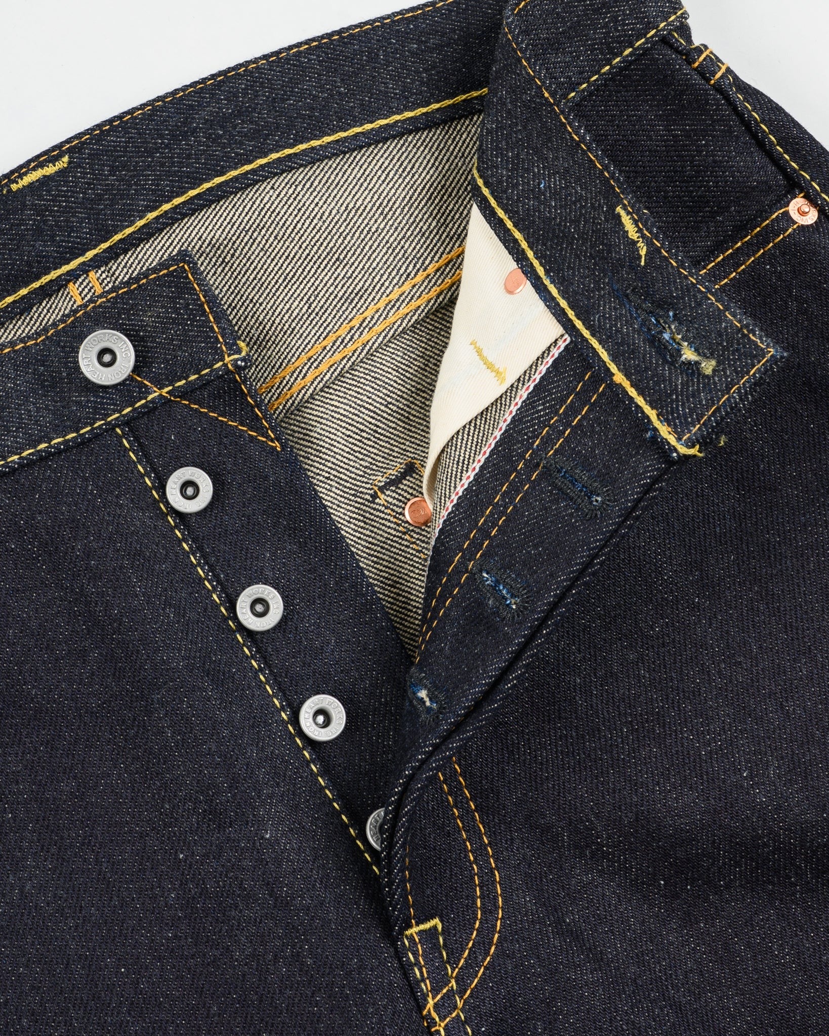 IH-888-XHS - 25oz Selvedge Denim Medium/High Rise Taper Cut Jeans - Indigo - Image 9
