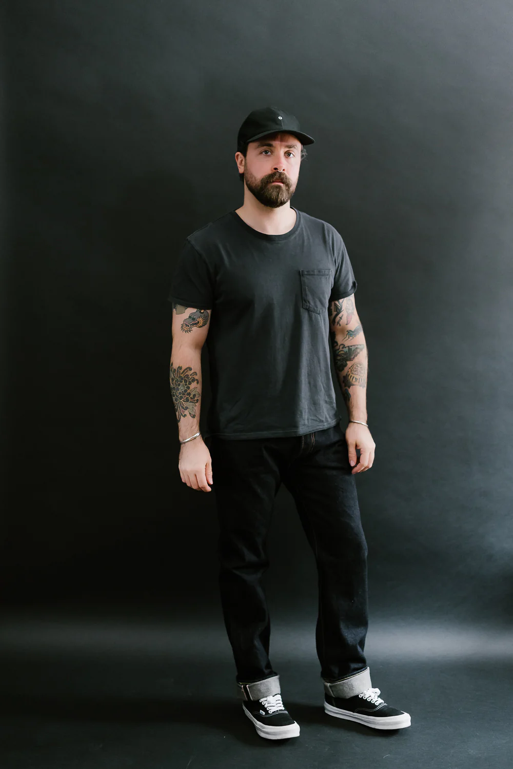 IH-888S-142 - 14oz Selvedge Denim Medium/High Rise Tapered Cut Jeans - Indigo - Image 7